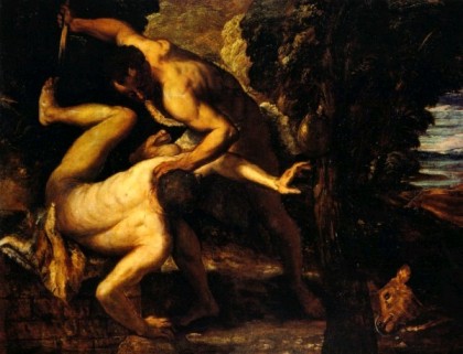Caín matando a Abel-Tintoretto